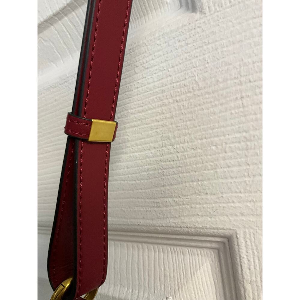 Oskan Moon Shoulder Bag - Isabel Marant - Leather - Red - Picture 9 of 10
